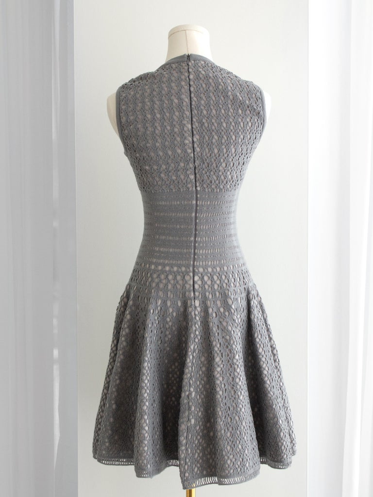 alaia silver dress Alaa 2000s Silver Stretch Dress