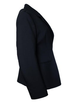 Alaia, single breasted blazer in black