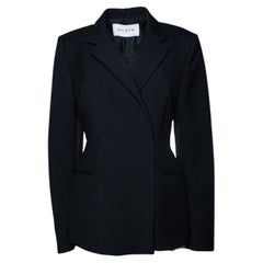 Alaia, single breasted blazer in black