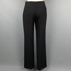 ALAIA Size 6 Black Wool Straight Leg Dress Pants