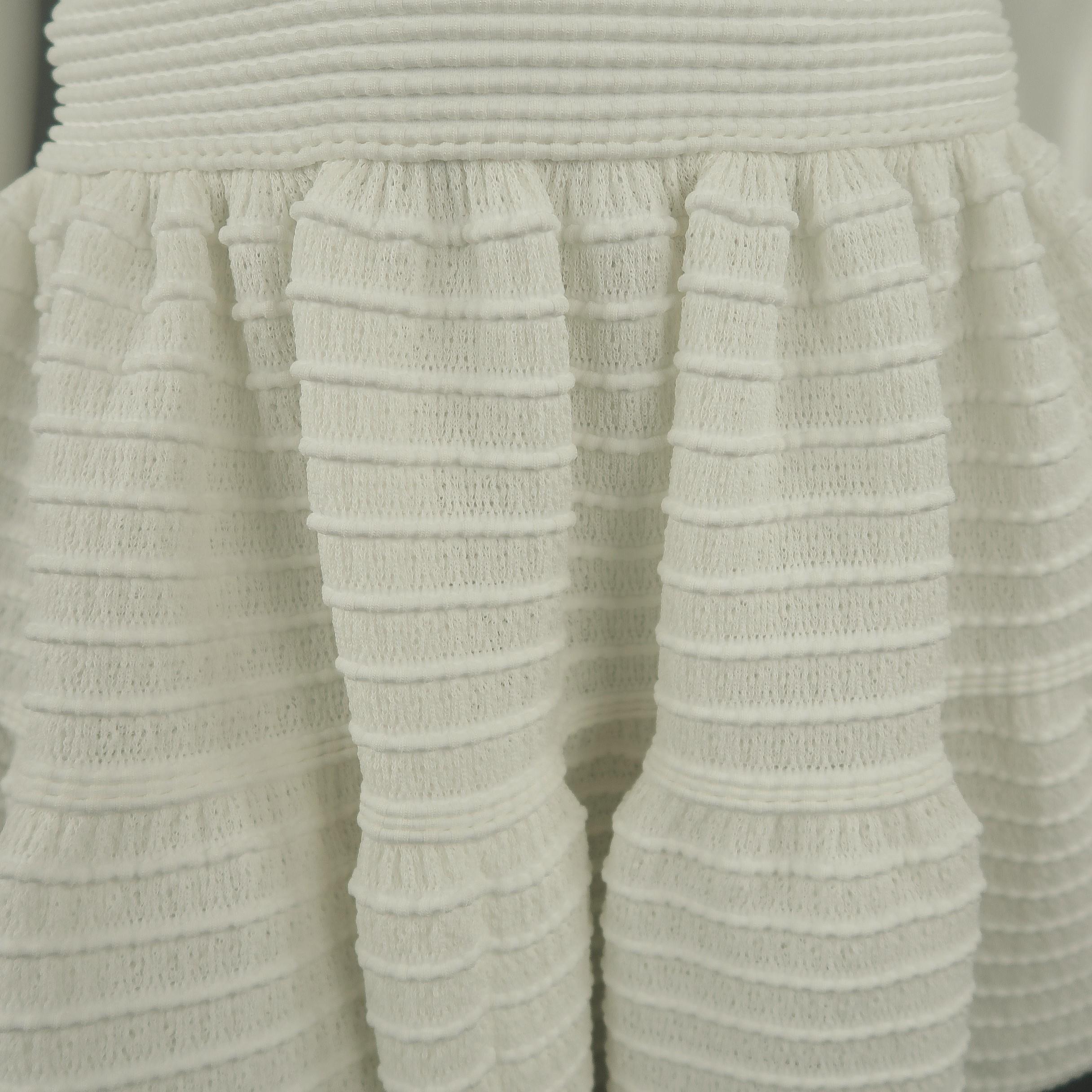 ALAIA Size S White Textured Knit Sleeveless Top & Skirt Set 1