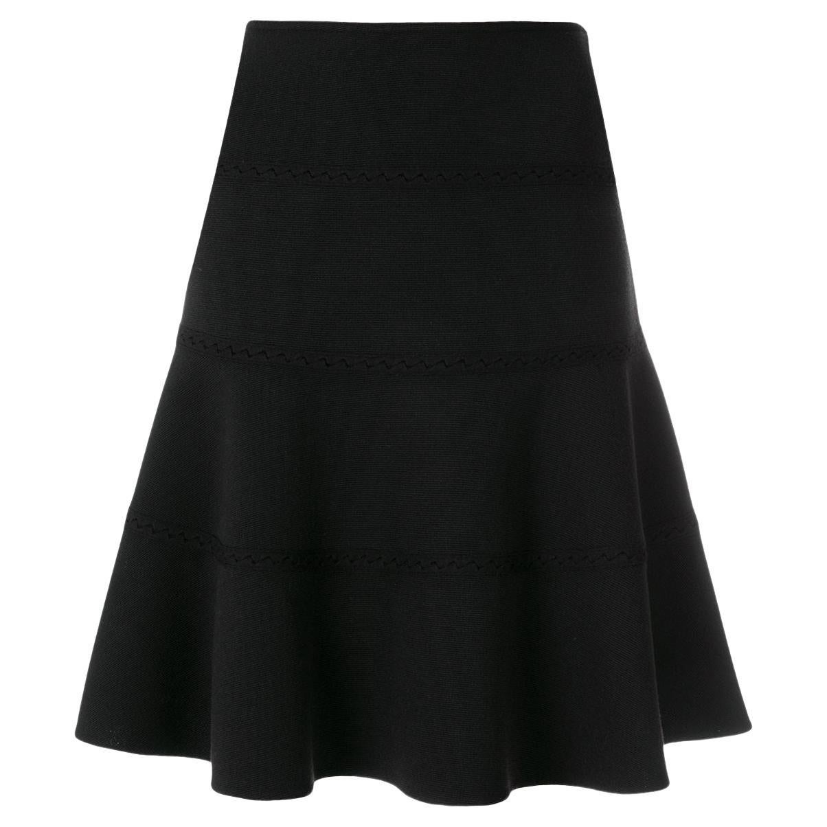Alaia Skate Black Lace Detail Skirt For Sale