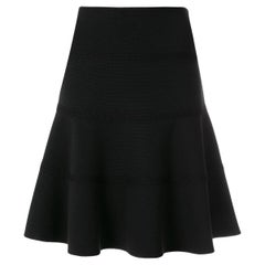 Used Alaia Skate Black Lace Detail Skirt