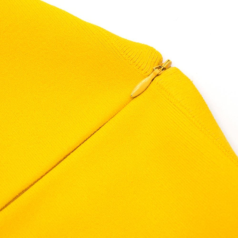 Women's Alaia Sleeveless knit yellow fit & flare dress FR 36