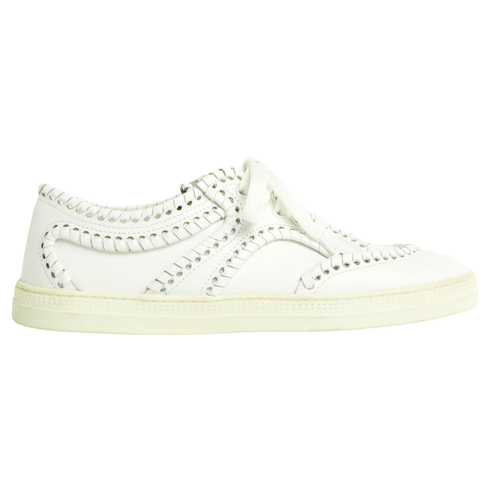 Alaia Sneakers EU41 White Leather Stiches New For Sale