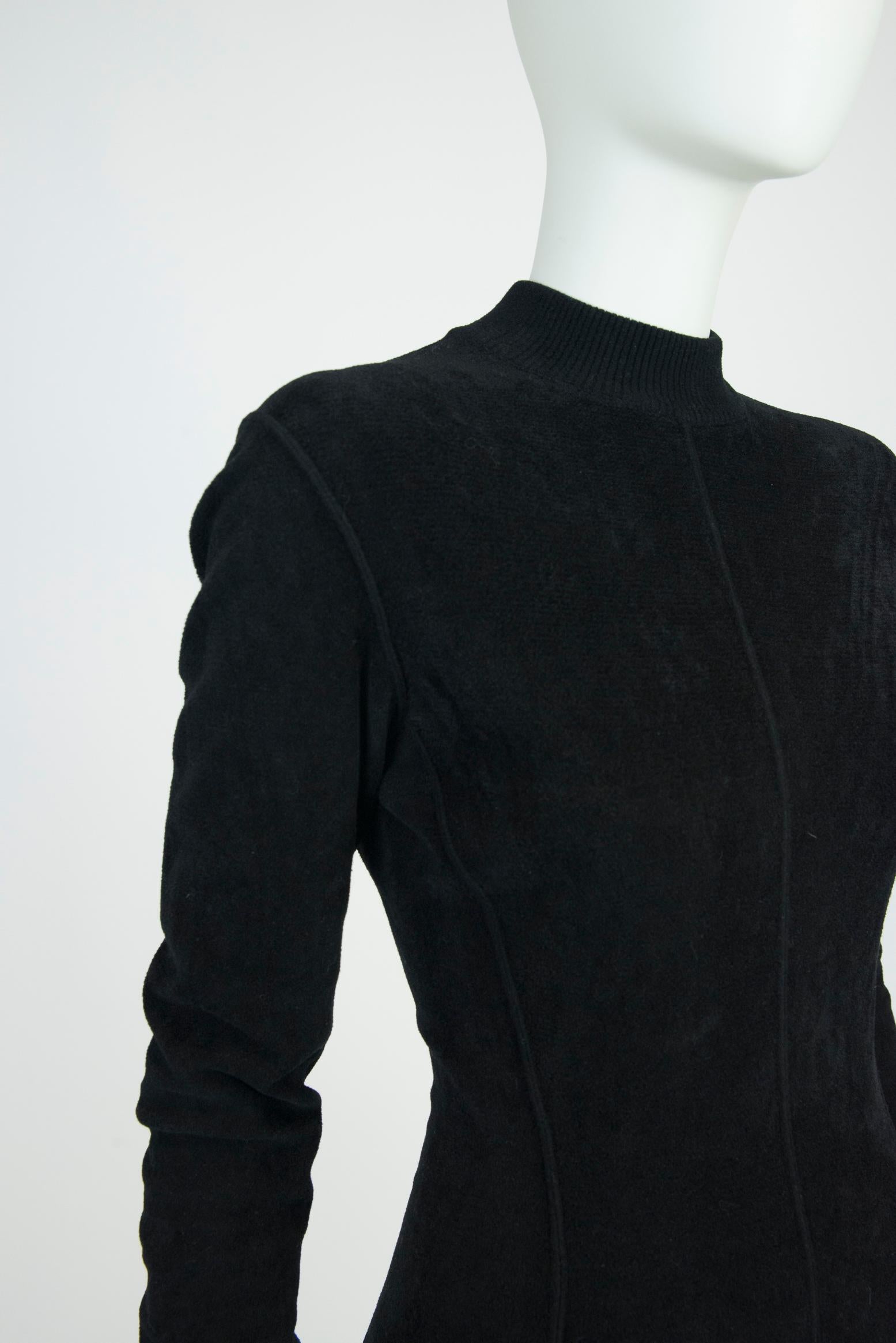 Alaïa Stretch-Jersey Velvet Mini Dress 7