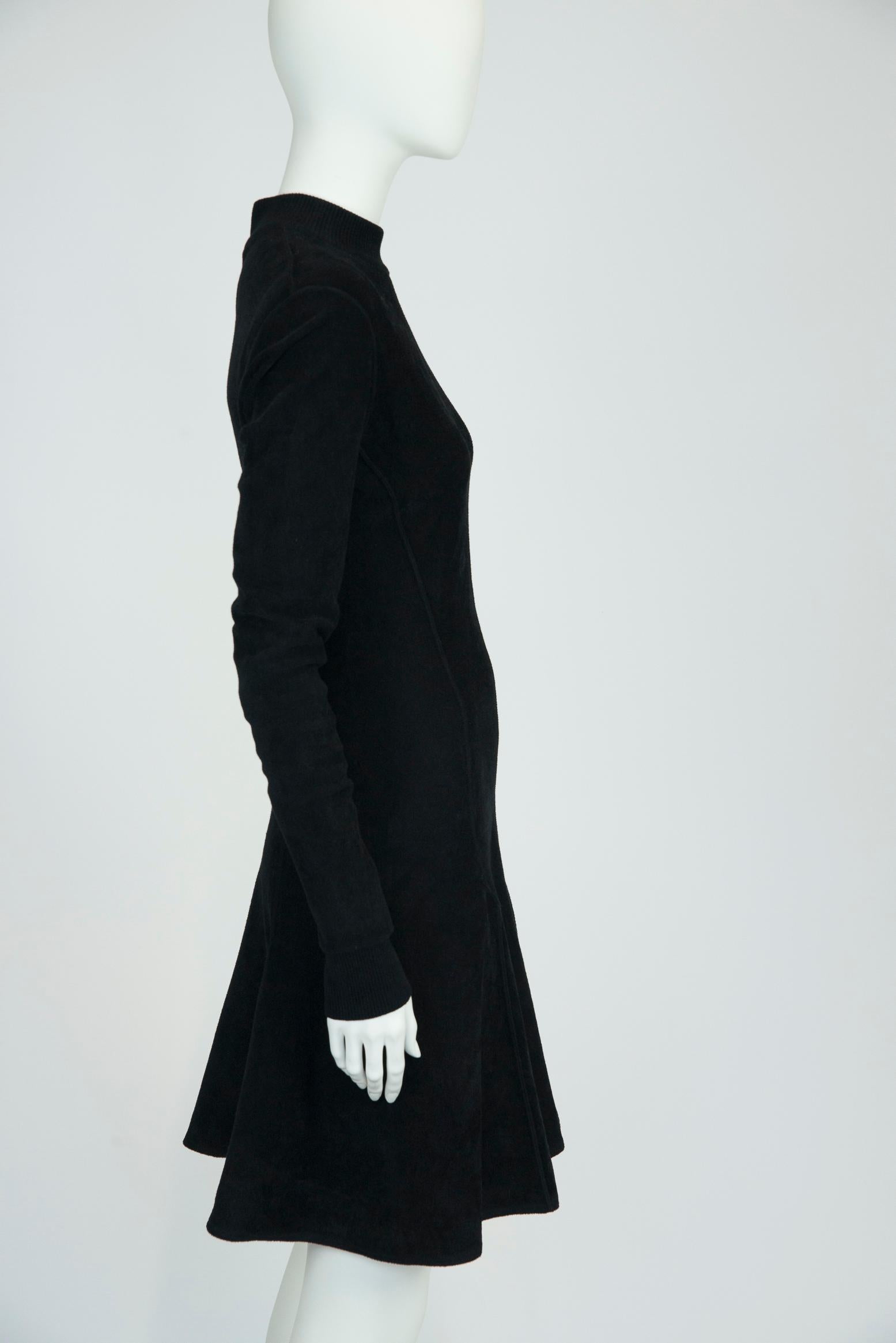 Alaïa Stretch-Jersey Velvet Mini Dress 9