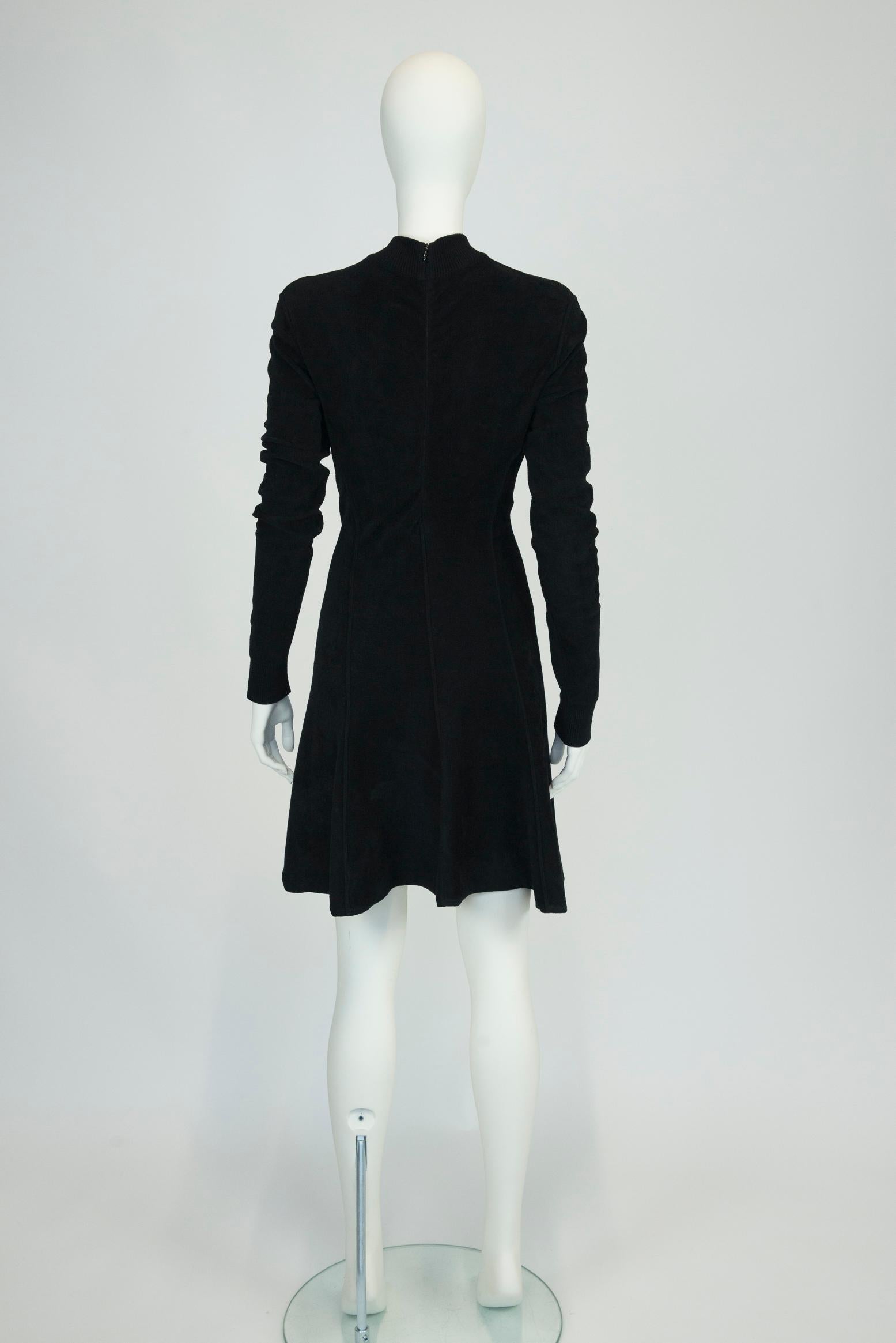 Alaïa Stretch-Jersey Velvet Mini Dress 10