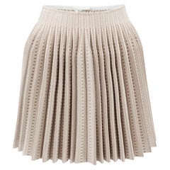 Alaïa Strukturierter Faltenstrickrock mit geometrischem Druck