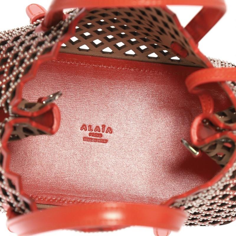 Women's or Men's Alaia Studded Open Tote Laser Cut Leather Small
