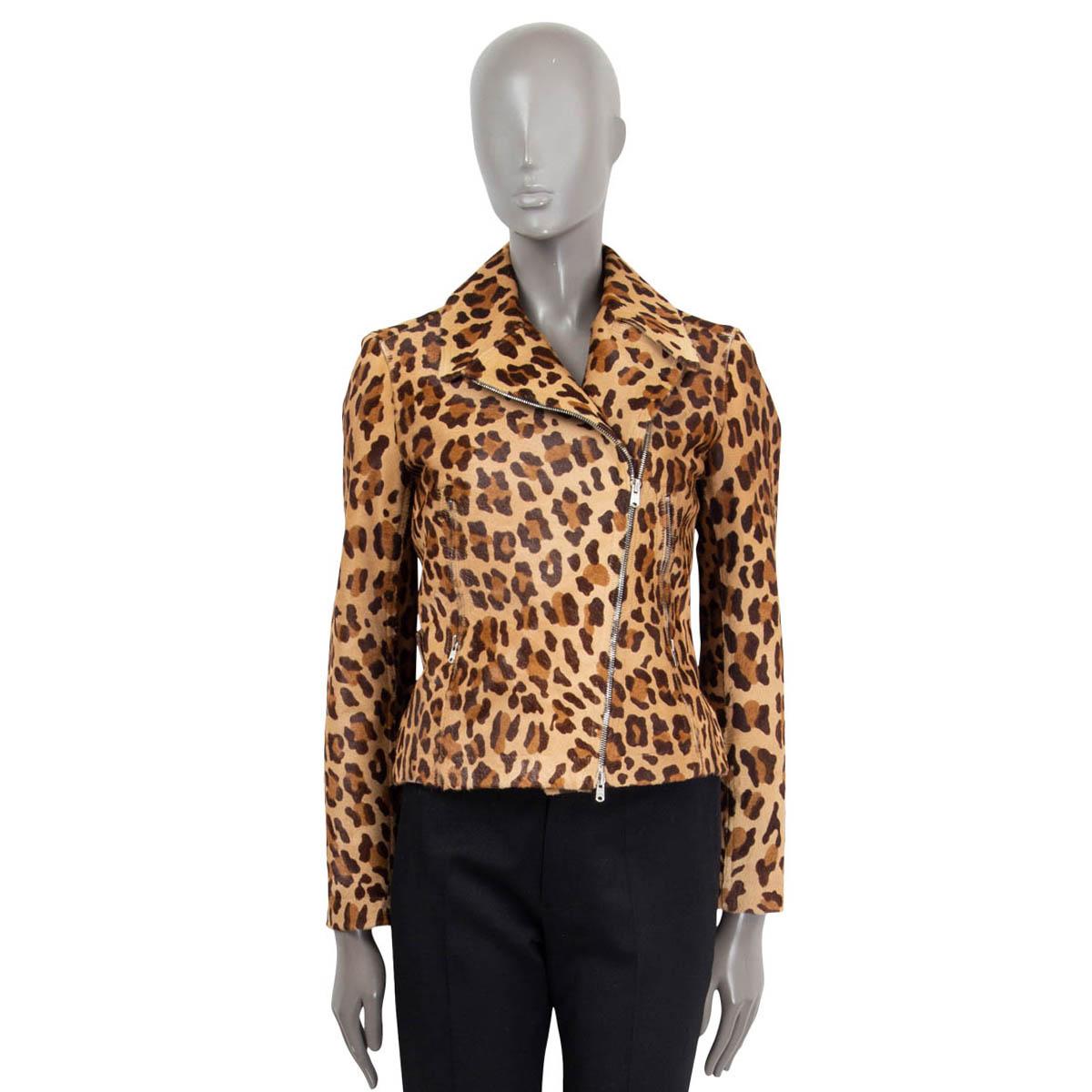 leopard biker jacket