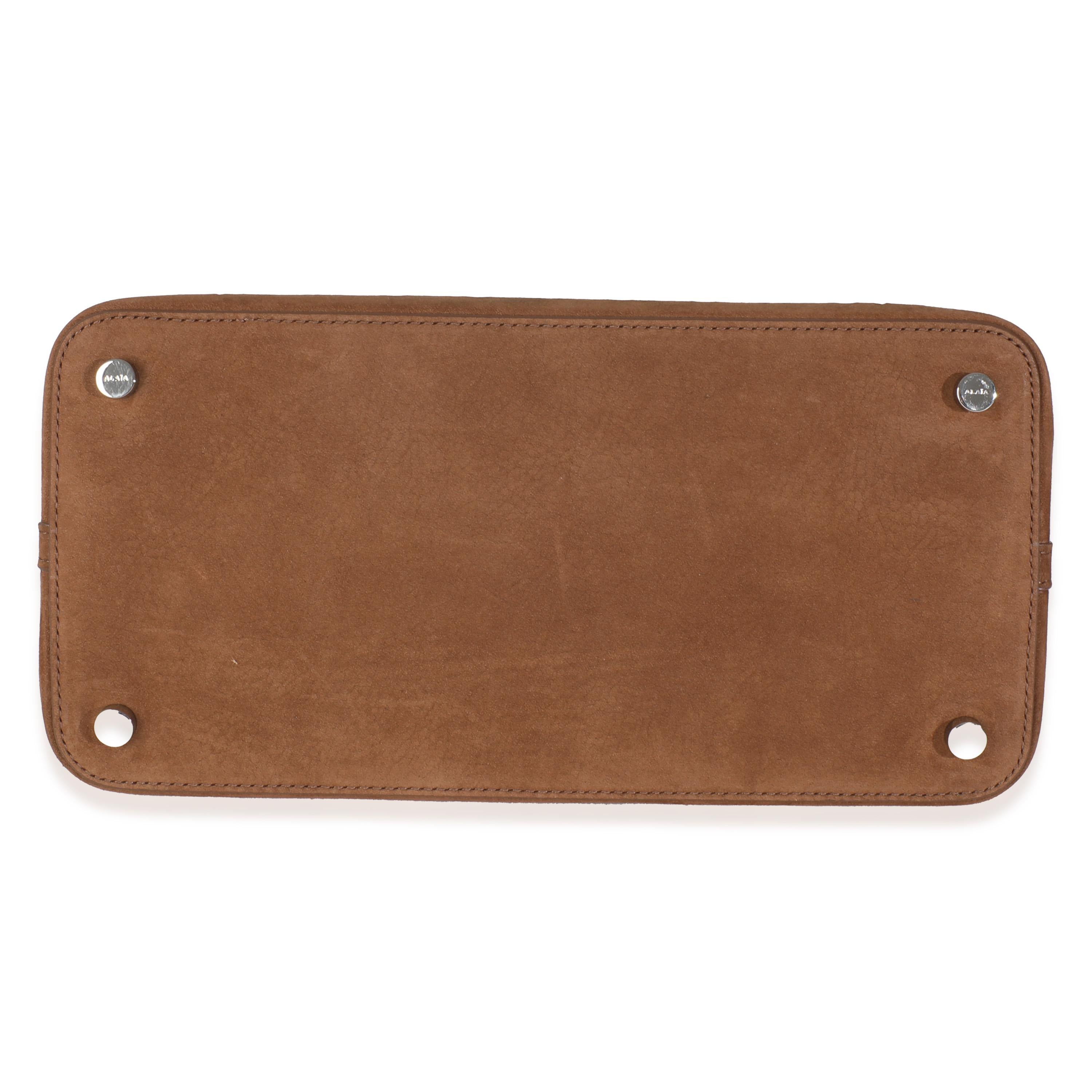 Alaia Tan Laser Cut Suede Mina 25 2