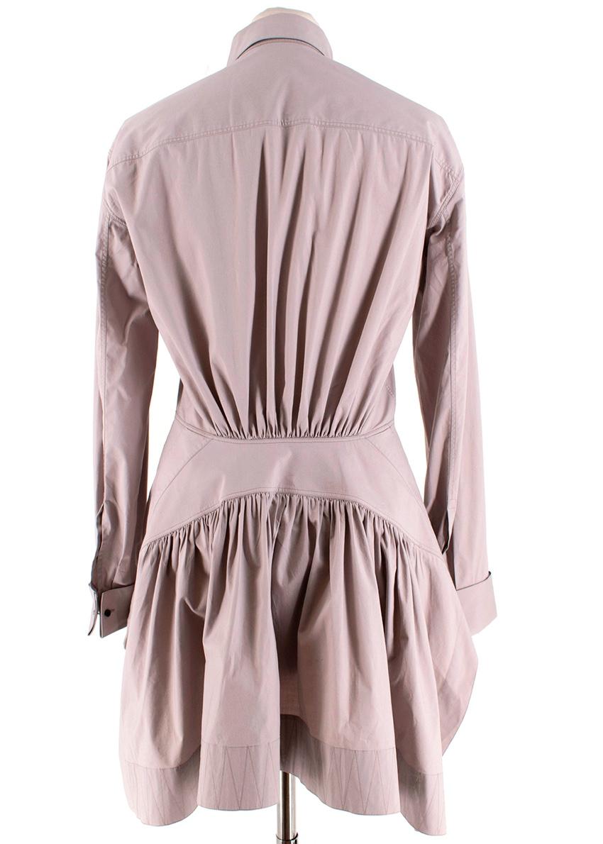 Beige Alaia Taupe Stretch Waist Longline Shirt - Size US 6 For Sale