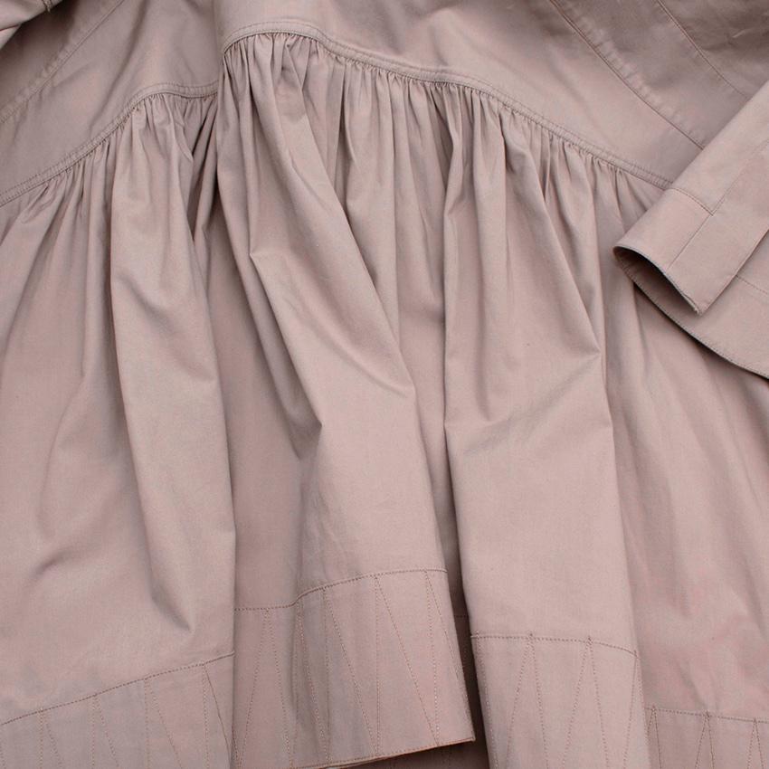 Alaia Taupe Stretch Waist Longline Shirt - Size US 6 For Sale 4