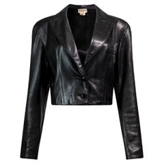 ALAÏA Timeless Vintage Cropped Leather Jacket 1990s