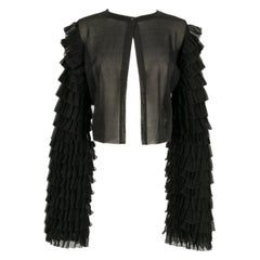 Alaïa Top in Black Silk Blend