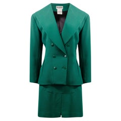ALAÏA Vintage 1990s Emerald Green Tailored Suit