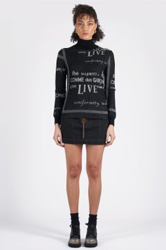 Alaia Vintage 1992 Runway Lace Up Denim Mini Skirt