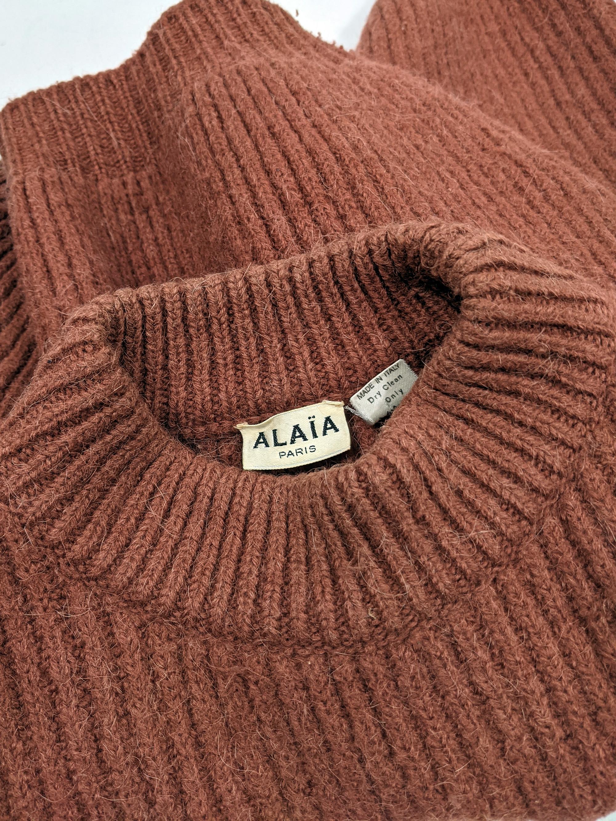 Alaia Vintage Alpaka & Wolle Rippenstrickpullover:: 1985 4