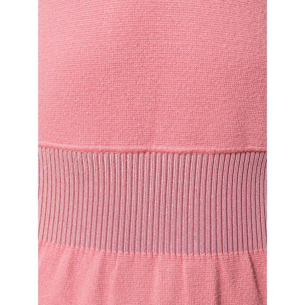 Alaïa Vintage antique pink wool midi 2000s long-sleeves dress For Sale 1