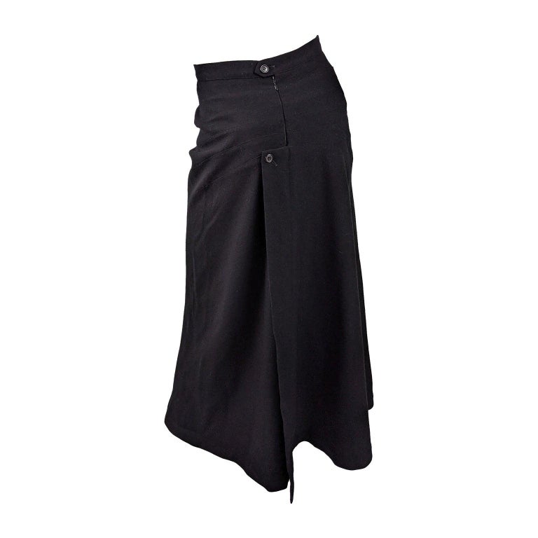 Alaia Vintage Black Wool Panelled Ballerina Length Maxi Skirt, 1980s ...