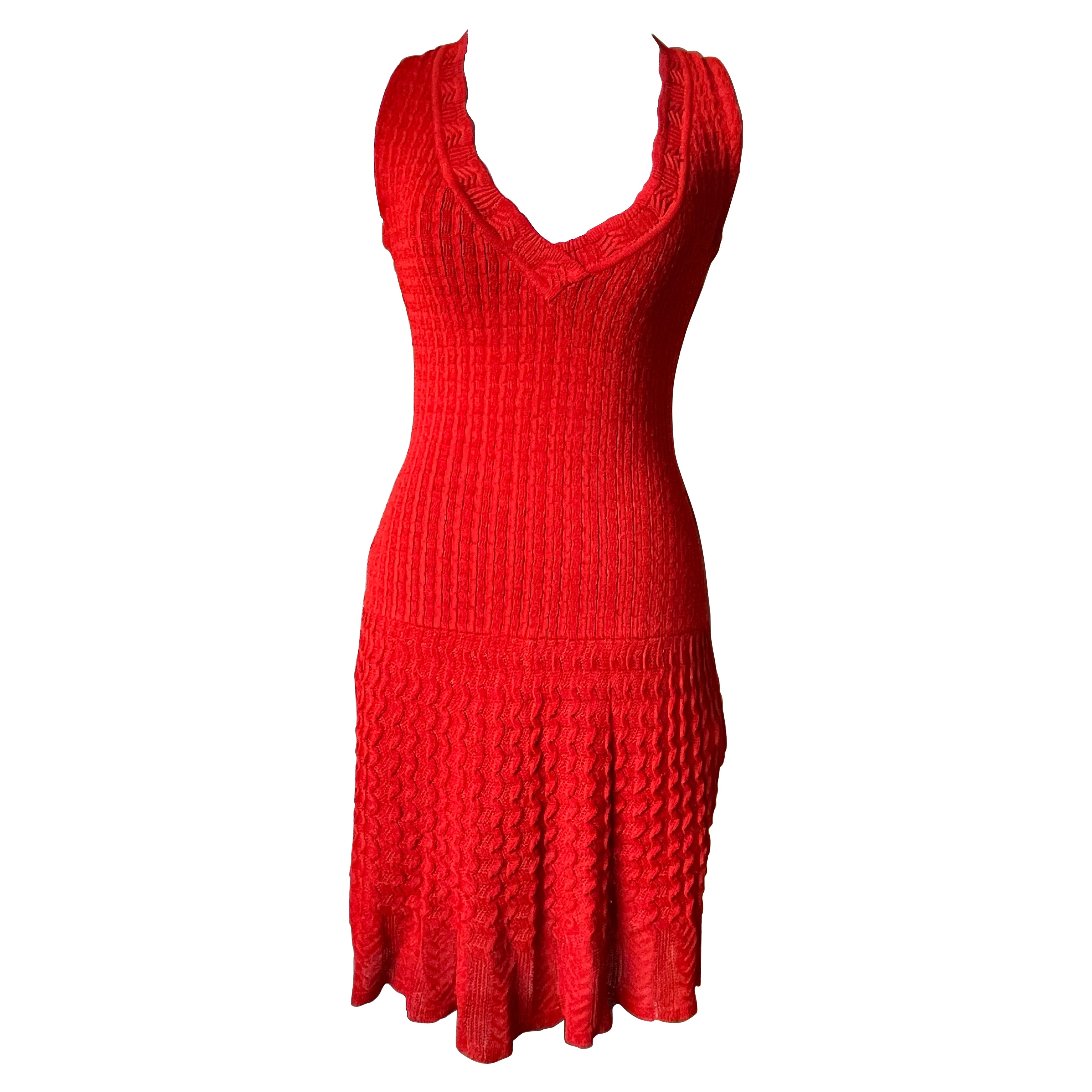 ALAIA Vintage red dress integrated body