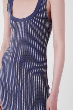 Alaia Vintage S/S 1990 Runway Blue Bodycon Dress