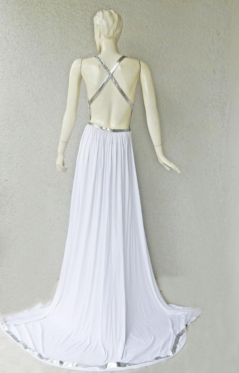 long white goddess dress