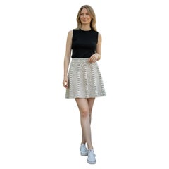 Alaia viscose and wool white and beige skirt size S