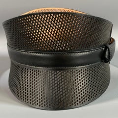 ALAIA Waist Size 25 Black Brown Diamond Leather Belt