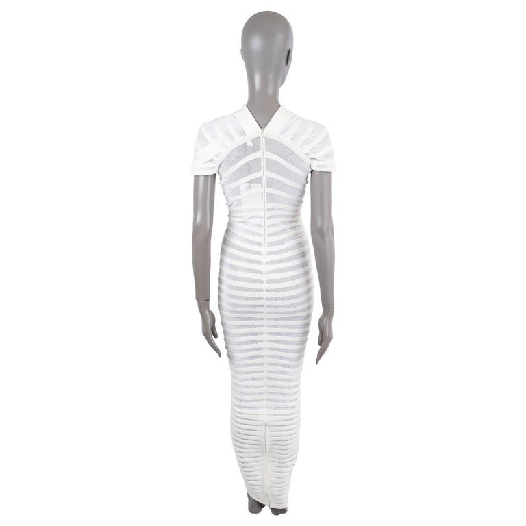 ALAIA white cotton blend 2023 TUBE SHEER KNIT MAXI Dress 36 XS ICONIC PIECE  at 1stDibs | alaia tube sheer dress