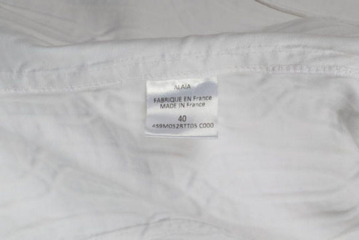 Alaïa White Cotton Coat For Sale 6