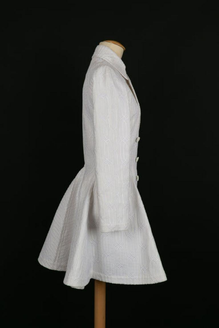 Women's Alaïa White Cotton Coat For Sale