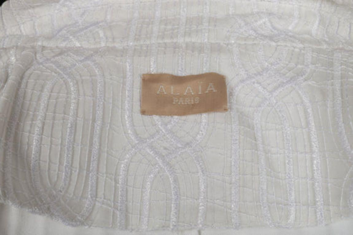 Alaïa White Cotton Coat For Sale 5