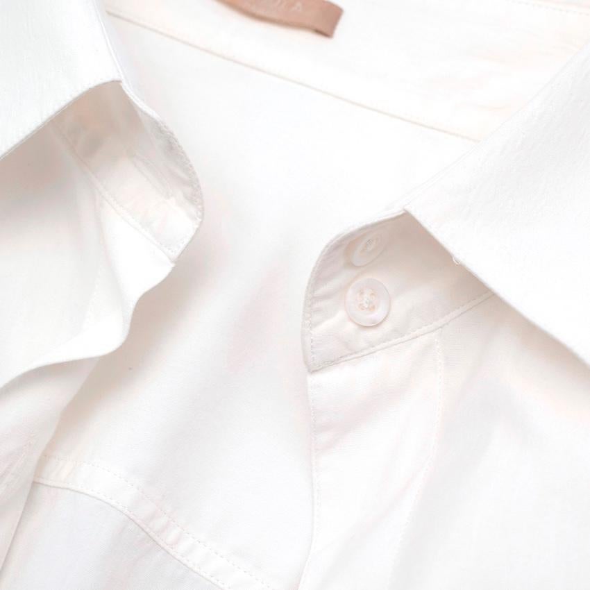 Women's Alaia White Cotton Poplin Longline Shirt For Sale