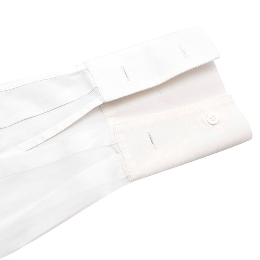 Alaia White Cotton Poplin Longline Shirt For Sale 1