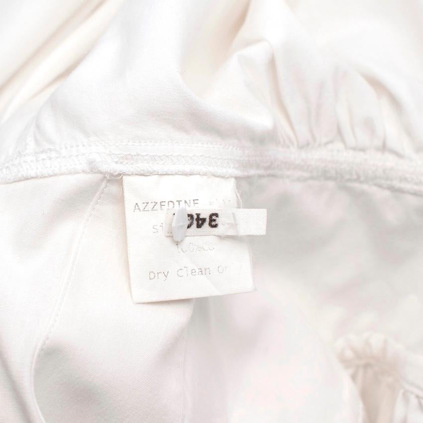 Alaia White Cotton Poplin Longline Shirt For Sale 3