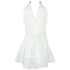 Alaia White Cotton Sleeveless Long Top - 42