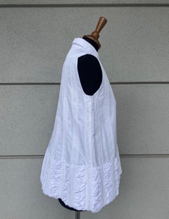 Alaia white cotton sleeveless summer Shirt