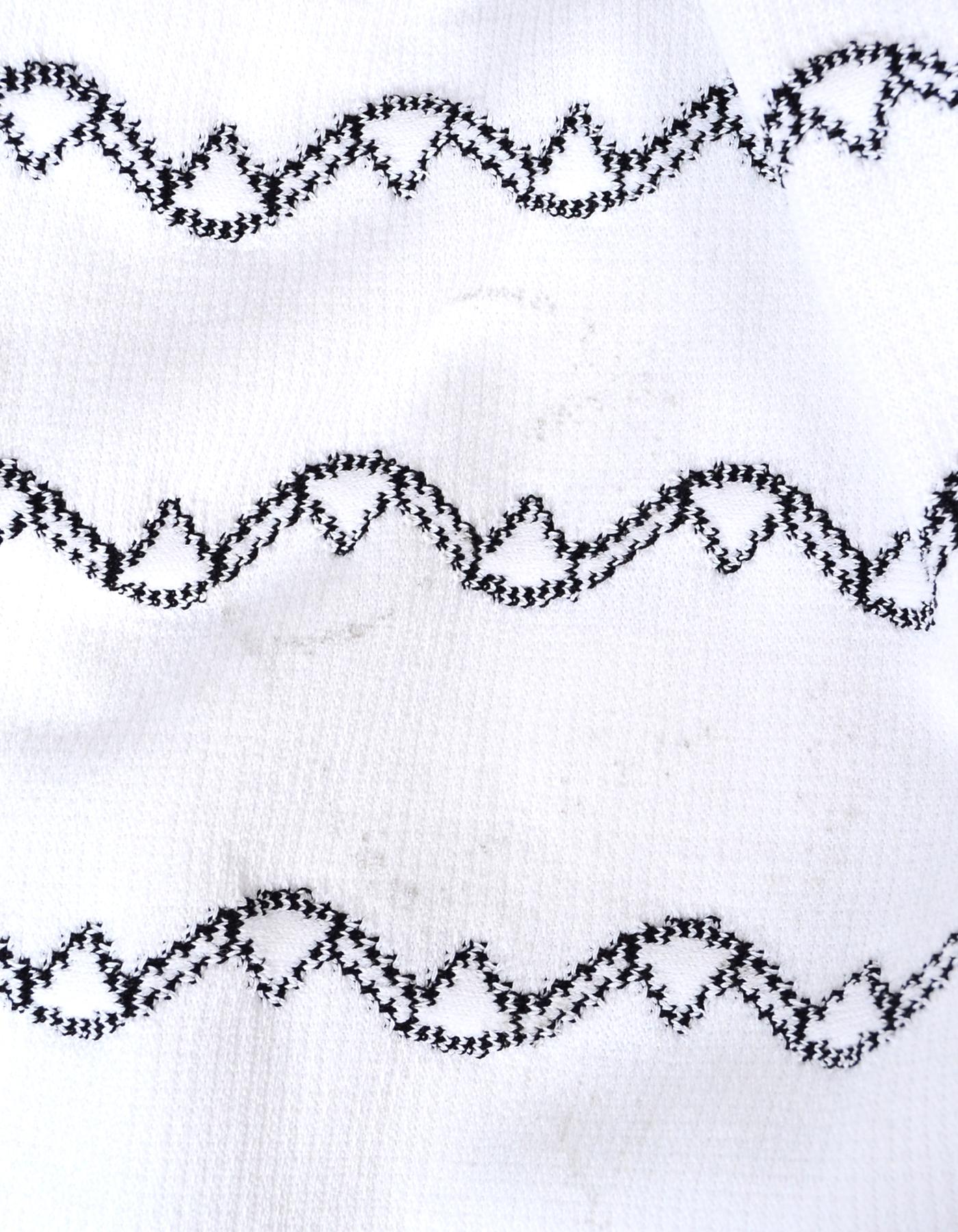Alaia Weiß Fit & Flare ärmelloses Kleid mit schwarzer Stickerei Gr. 40 Damen im Angebot