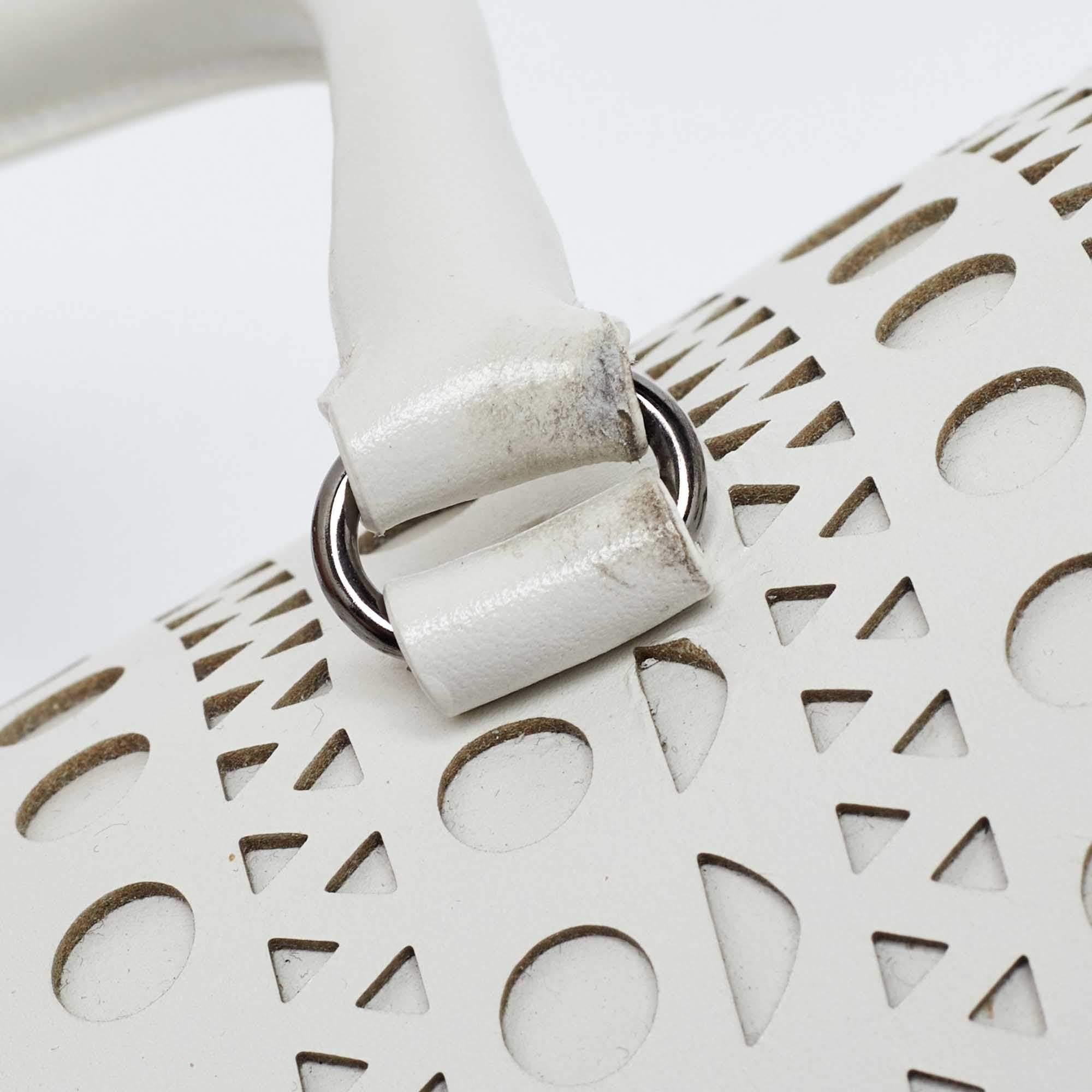 Alaia White Laser Cut Leather Edition 1992 Corset Bag 1