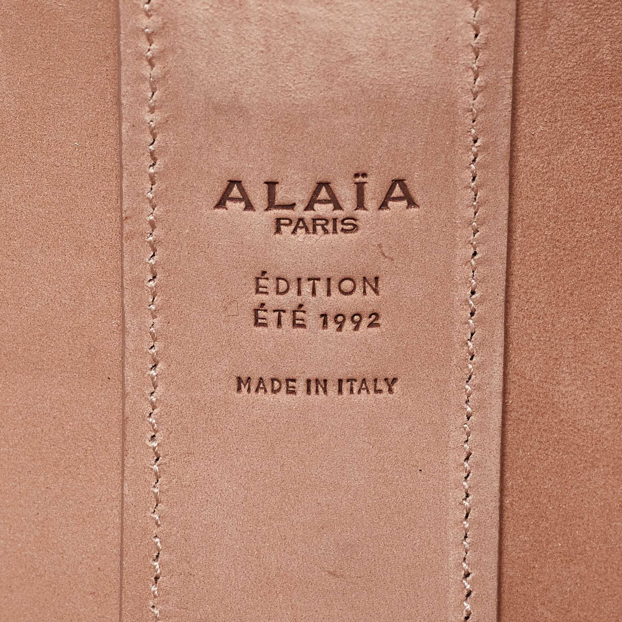 Alaia White Laser Cut Leather Edition 1992 Corset Bag 4