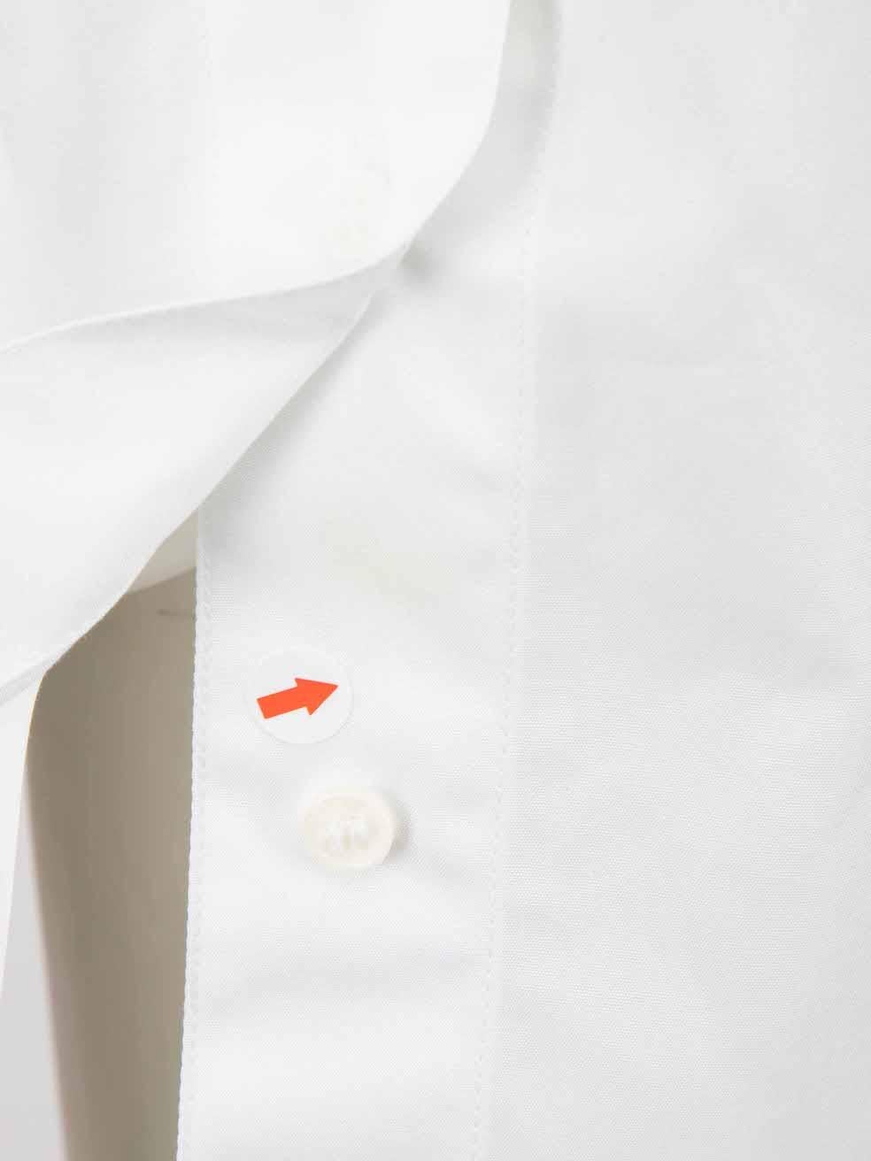 Alaïa White Long Sleeve Blouse Size L For Sale 1