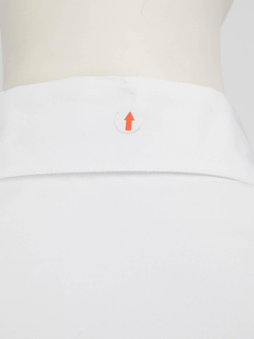 Alaïa White Long Sleeve Blouse Size L For Sale 3