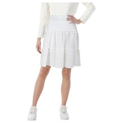 Alaïa Mini jupe évasée blanche Taille L