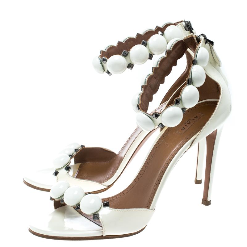 white alaia shoes