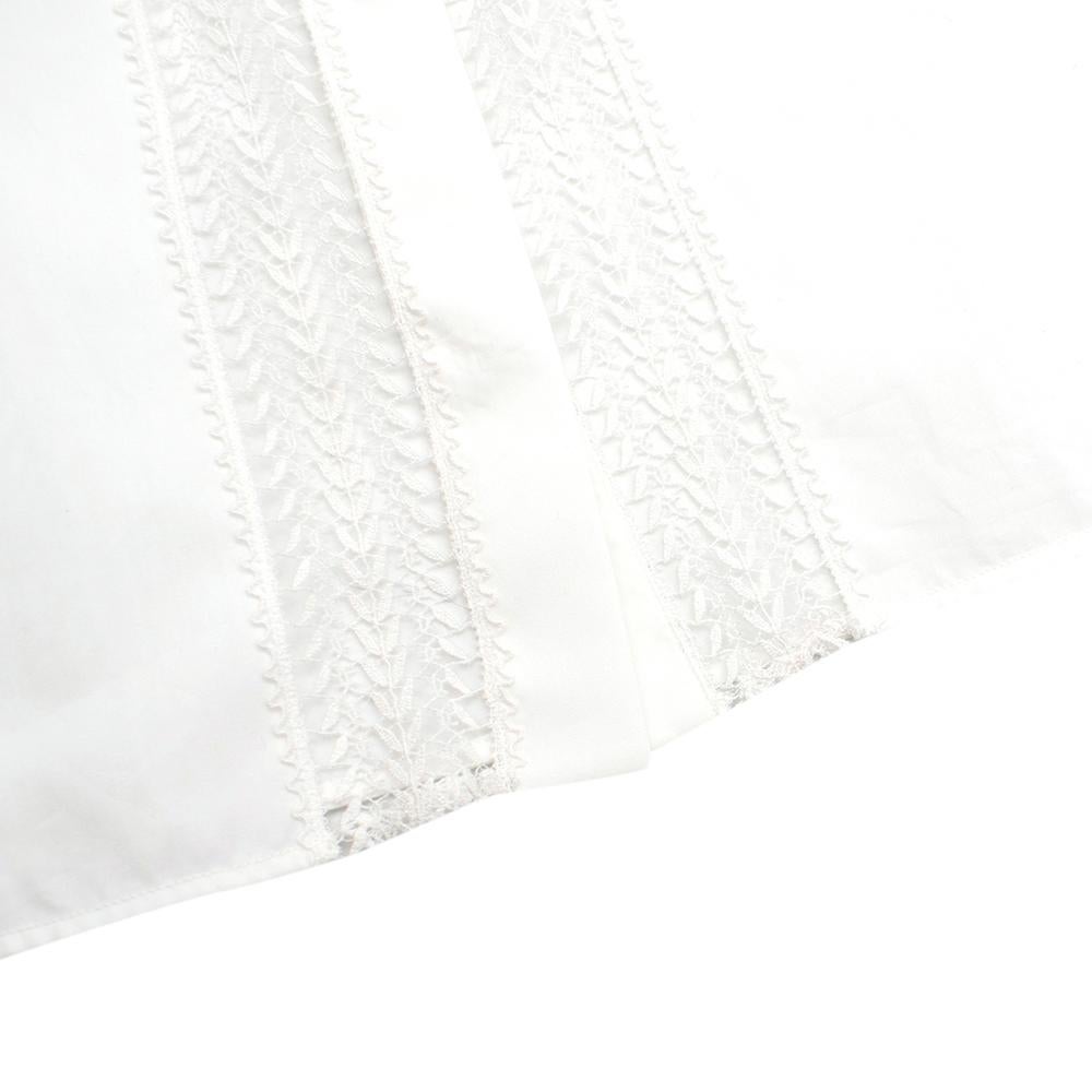 Alaia White Poplin Lace Panelled Shirt 36 UK8  2