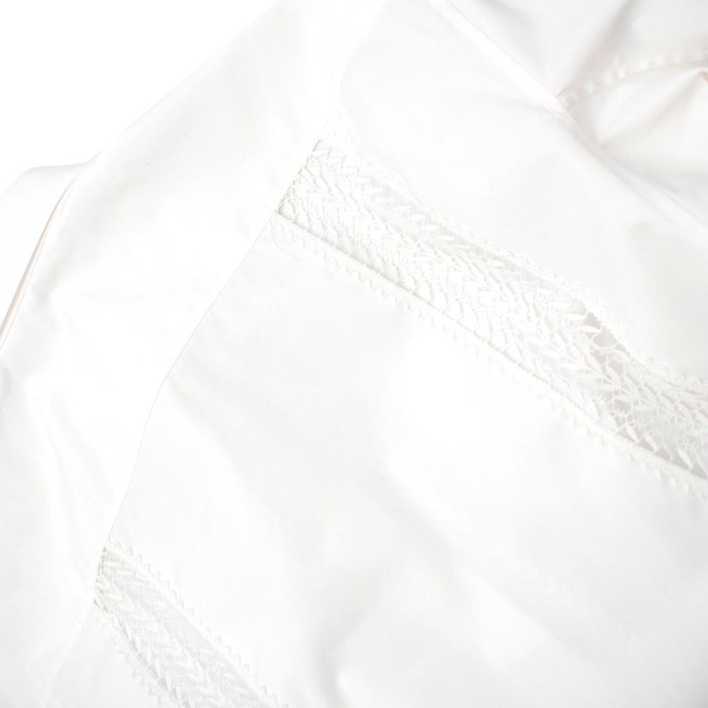 Alaia White Poplin Lace Panelled Shirt 36 UK8  3