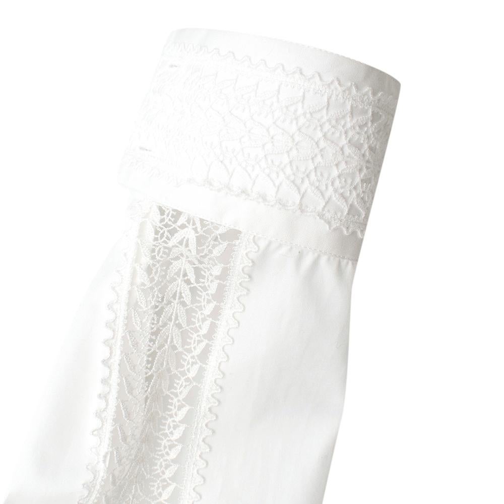 Alaia White Poplin Lace Panelled Shirt 36 UK8 4