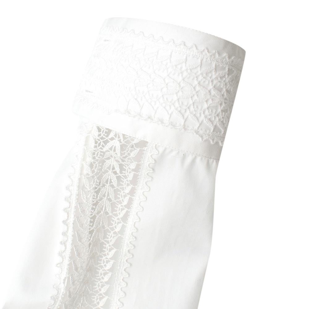 Alaia White Poplin Lace Panelled Shirt 36 UK8  4